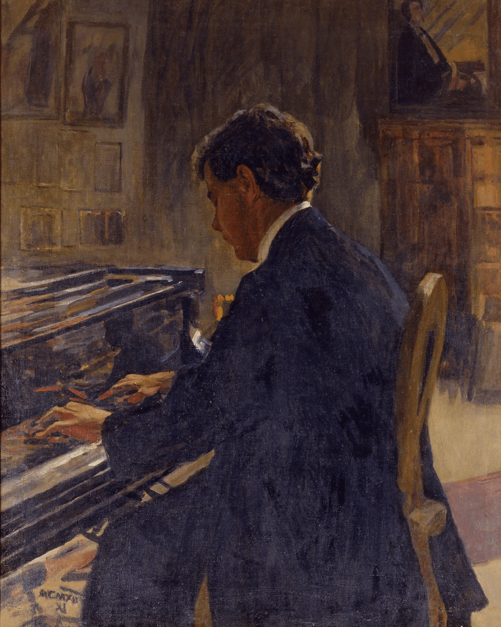Ян Ционглинский. Портрет Ирвинга Гофмана (фрагмент). 1912. Российский национальный музей музыки, Москва