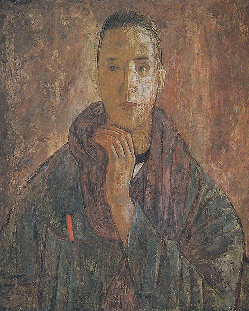 Александр Самохвалов. Автопортрет (фрагмент). 1928. Государственный Русский музей, Санкт-Петербург 