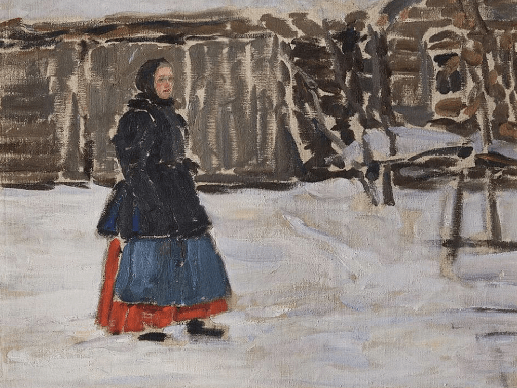 Николай Мещерин. Девушка в красной юбке (фрагмент). 1903. Музей русского импрессионизма, Москва