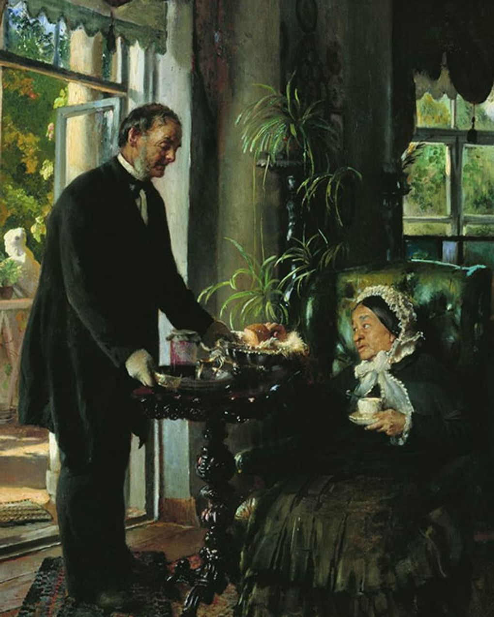 Константин Маковский. Помещица (фрагмент). 1886. Сумской областной художественный музей им. Н.Х. Онацкого, Сумы, Украина