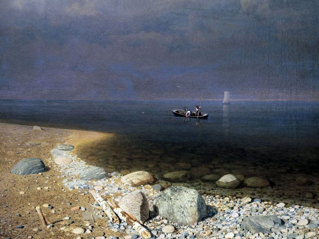 Архип Куинджи. Ладожское озеро (фрагмент). 1873. Государственный Русский музей, Санкт-Петербург