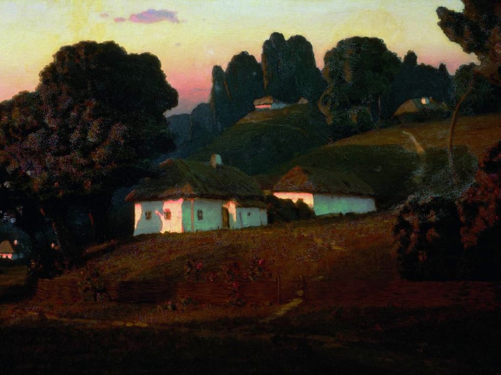 Архип Куинджи. Вечер на Украине (фрагмент). 1878. Государственный Русский музей, Санкт-Петербург