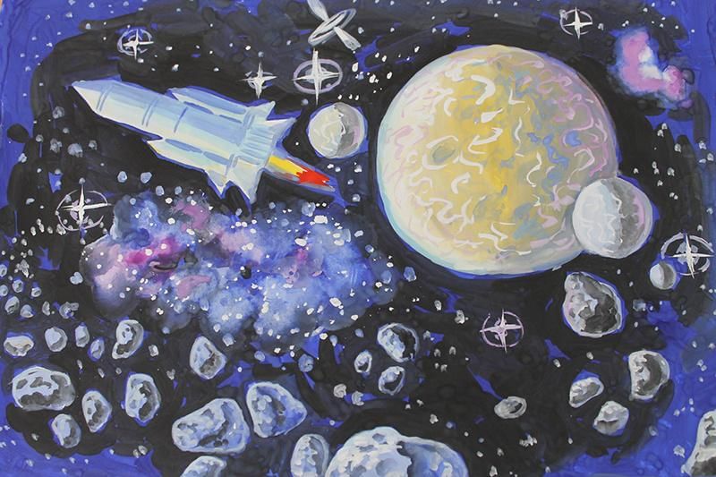 Космос рисунки космос глазами детей