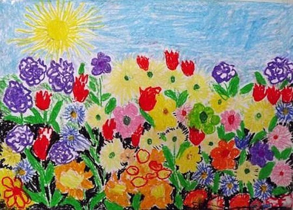 Картинки тема цветы. Рисование лето. Цветочная Поляна красками в детском саду. Цветы для рисования. Рисование для детей Цветочная Поляна.