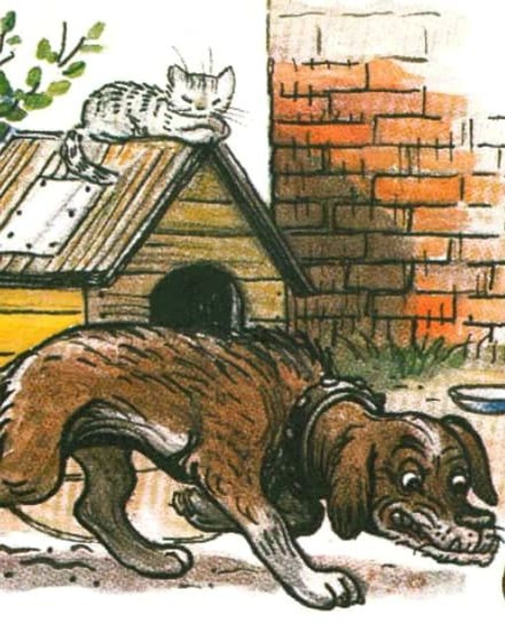 Владимир Сутеев. Иллюстрация к сказке Владимира Сутеева «Кто сказал мяу?». Москва: издательство «Детская литература», 1979