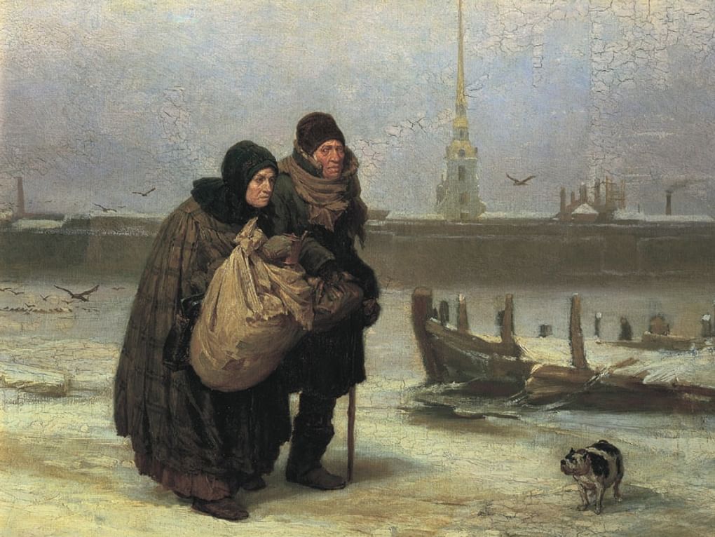 Виктор Васнецов. С квартиры на квартиру. 1876. Государственная Третьяковская галерея, Москва