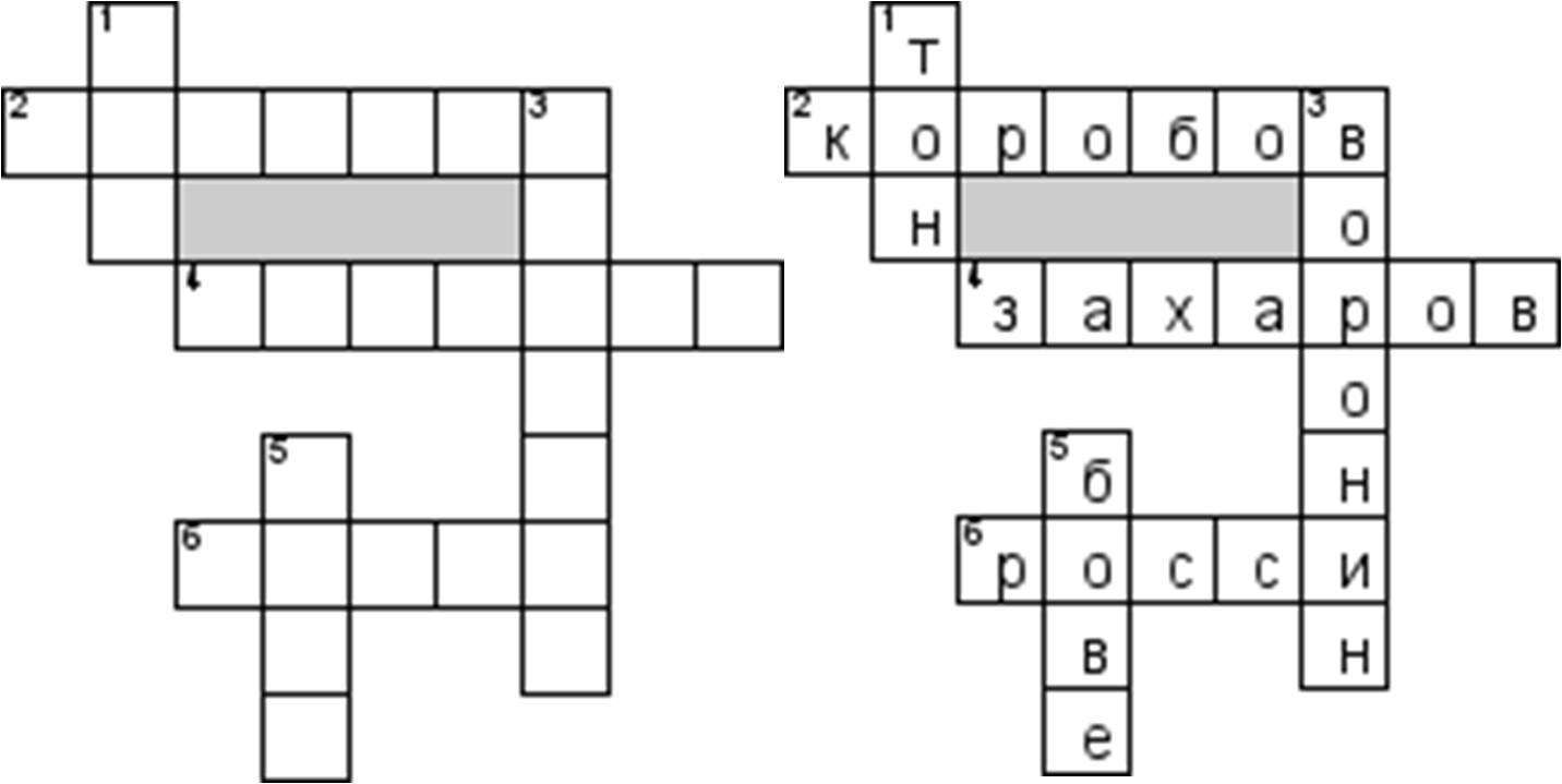 Россия в 17 веке кроссворд