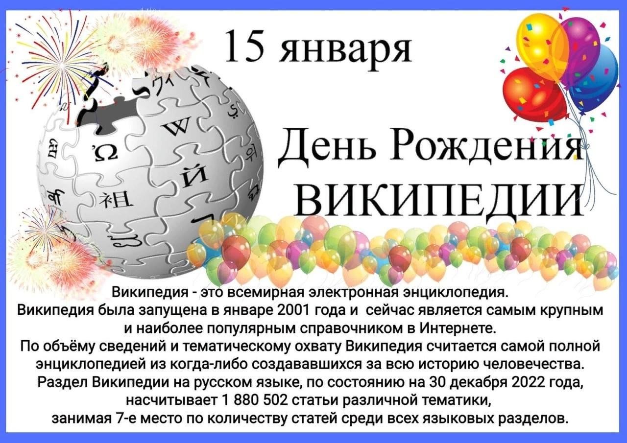 День рождения Википедии» 2024, Буинский район — дата и место проведения,  программа мероприятия.