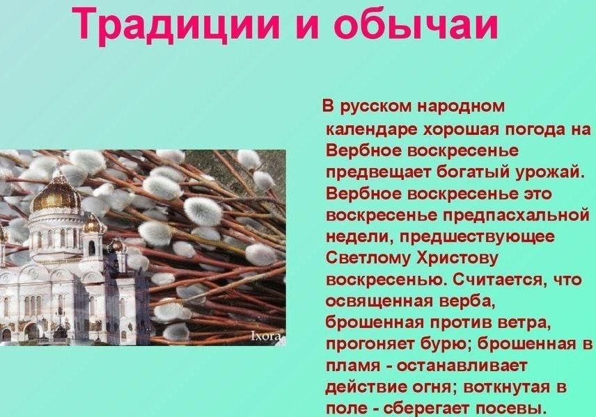 Вербное воскресенье проект