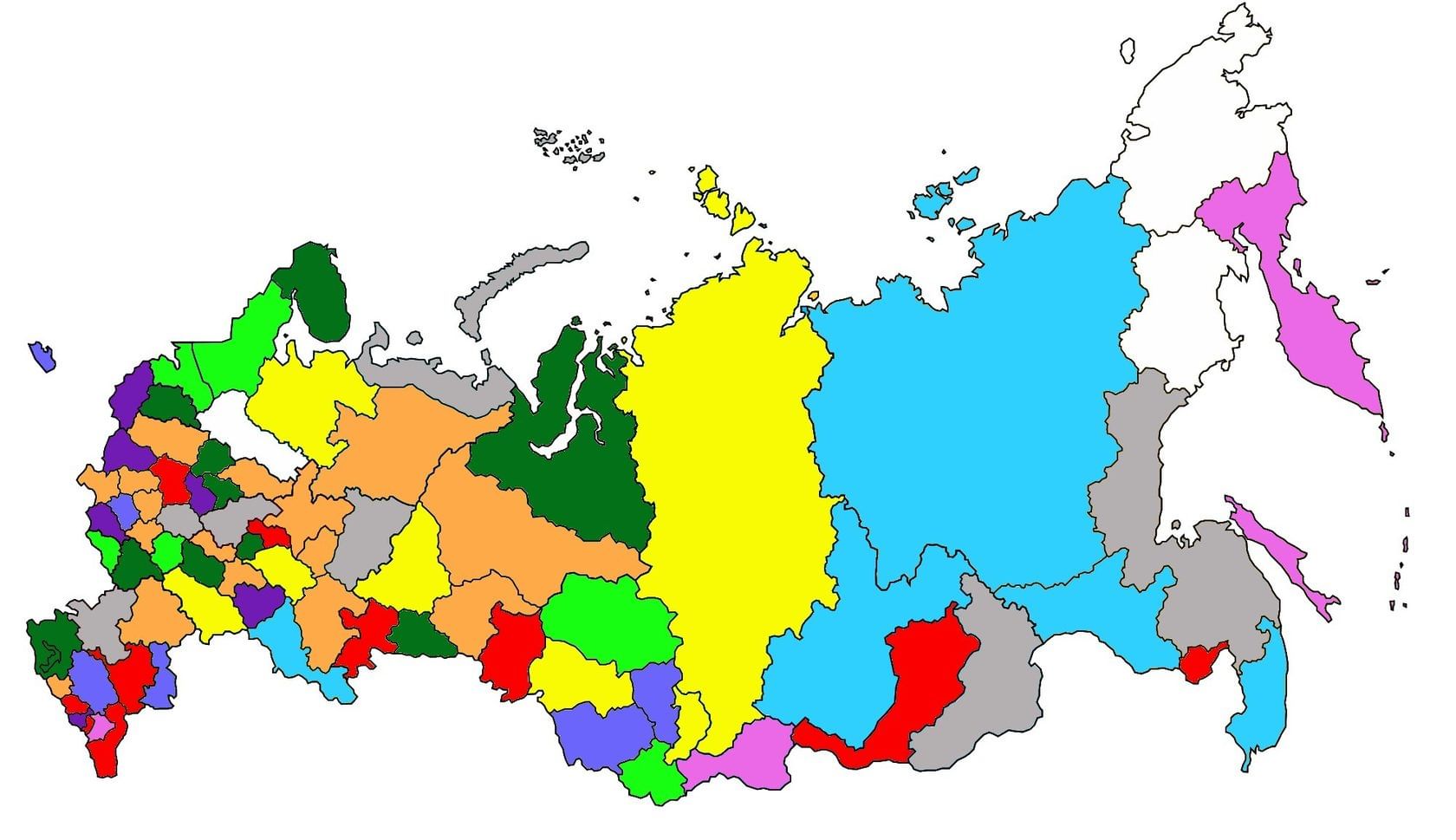 Россия регионы карта карта России регион