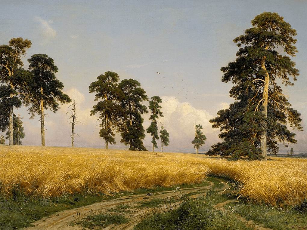 Иван Шишкин. Рожь (фрагмент). 1878. Государственная Третьяковская галерея, Москва