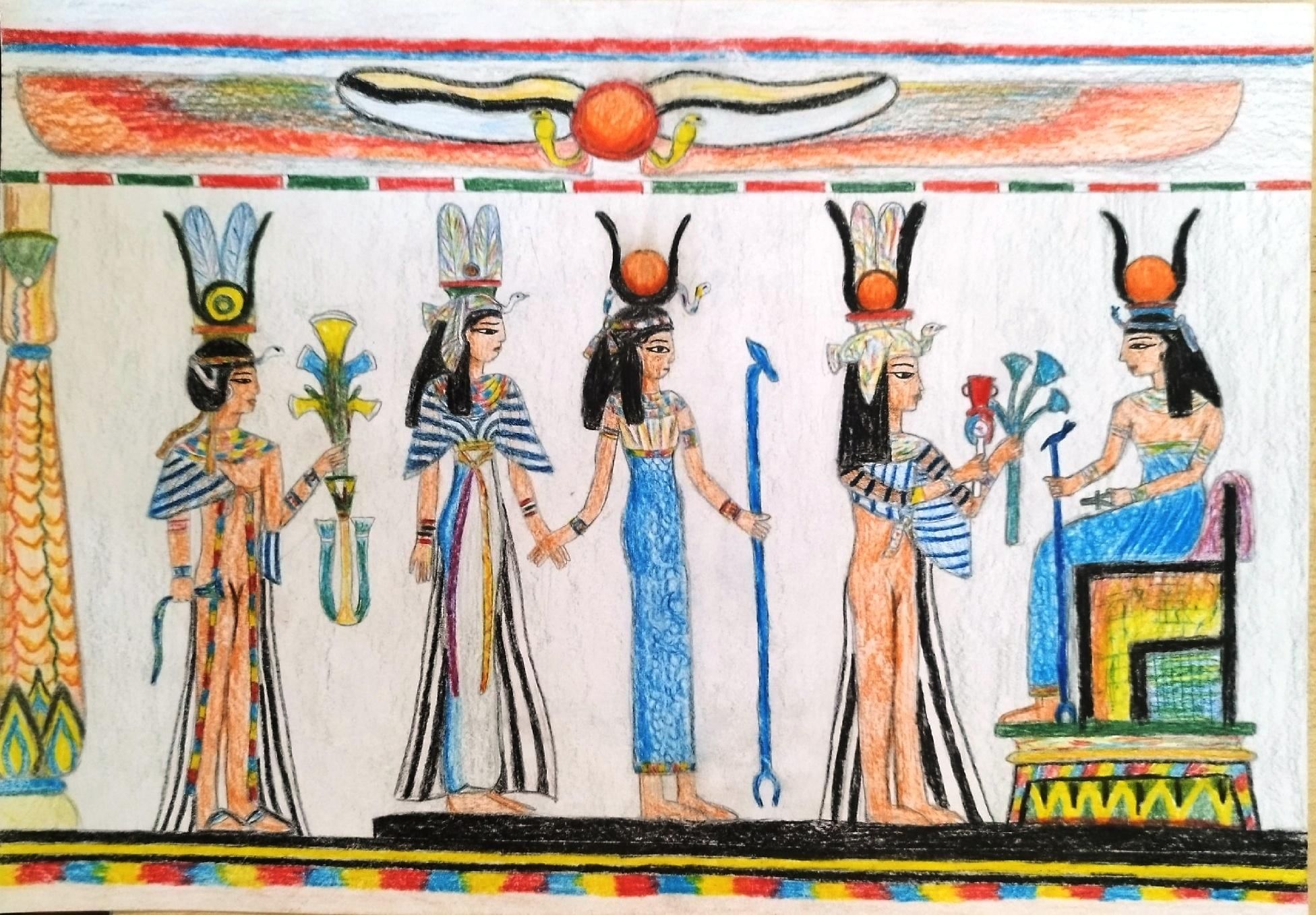 Детские рисунки древний египет