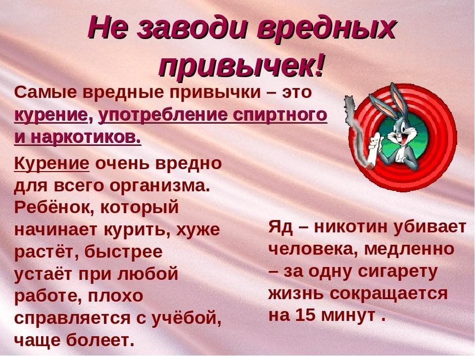 Вредные привычки проект на английском