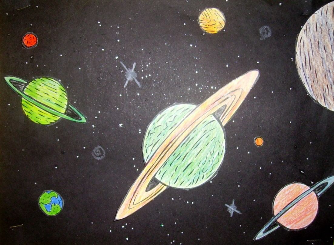 Рисунок планеты 5 класс. Рисование космос. Космос планеты для детей. Рисование для детей космос. Рисунок на тему космос.