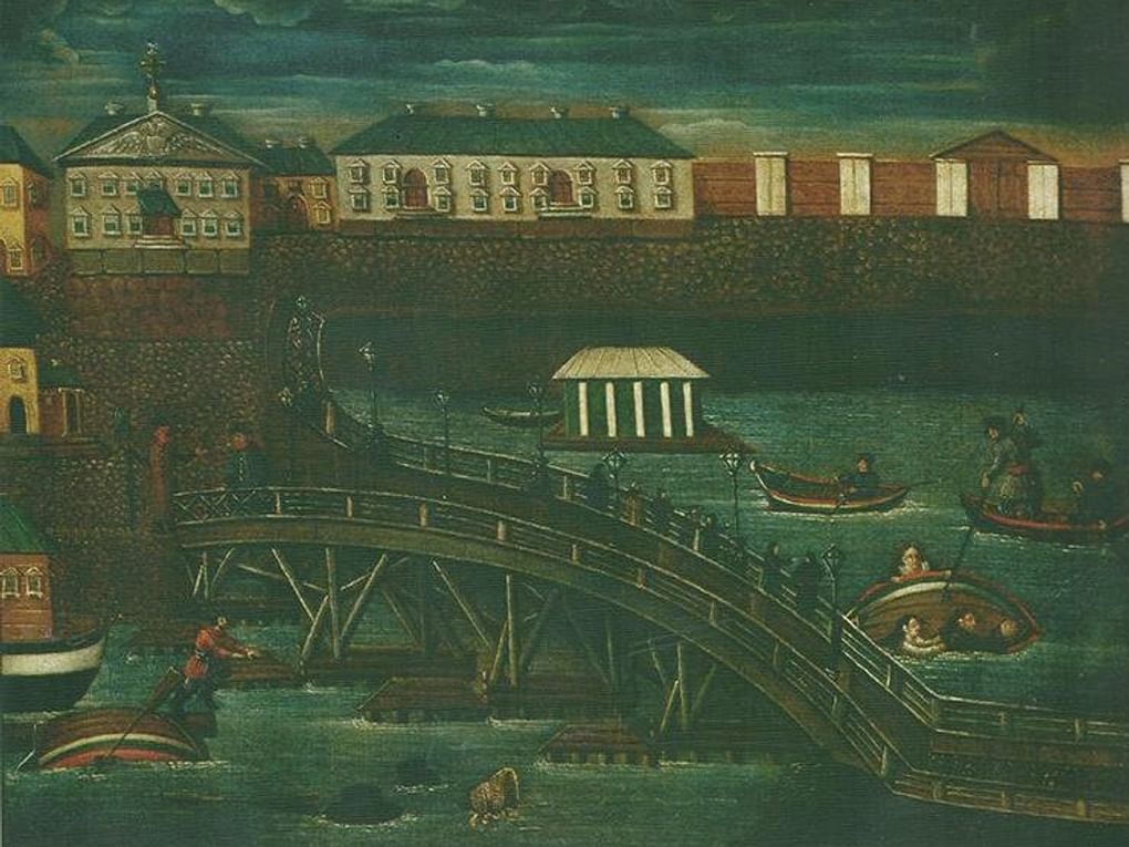 Неизвестный художник. Наводнение в Петербурге в 1824 году. 1820-е. Государственный музей истории российской литературы им. В.И. Даля, Москва