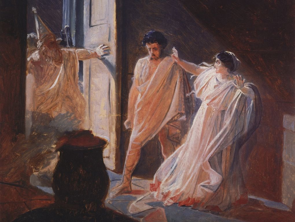Николай Ге. Любовь весталки, эскиз (фрагмент). 1857. Государственная Третьяковская галерея, Москва