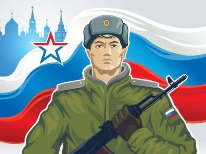 Рисунок на страже родины своей