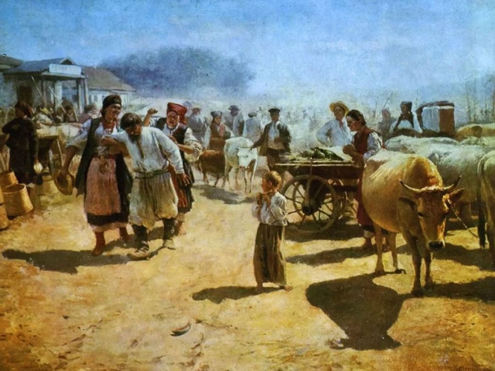 Николай Пимоненко. На ярмарке (фрагмент). 1898. Харьковский художественный музей, Харьков, Украина