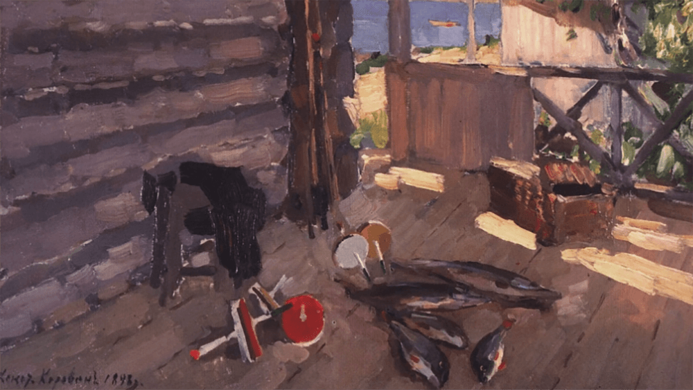 Константин Коровин. На Сенежском озере (фрагмент). 1898<br/>Государственный Русский музей, Санкт-Петербург