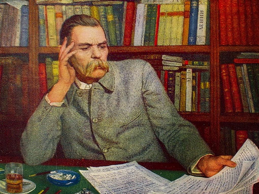 Николай Богданов-Бельский. Портрет Максима Горького (фрагмент). 1940. Музей А.М. Горького, Москва