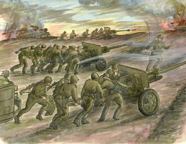Картина военная сцена. Курская дуга артиллерия. Курская битва бой артиллеристов. Курская битва советские артиллеристы. Рисунок про войну.