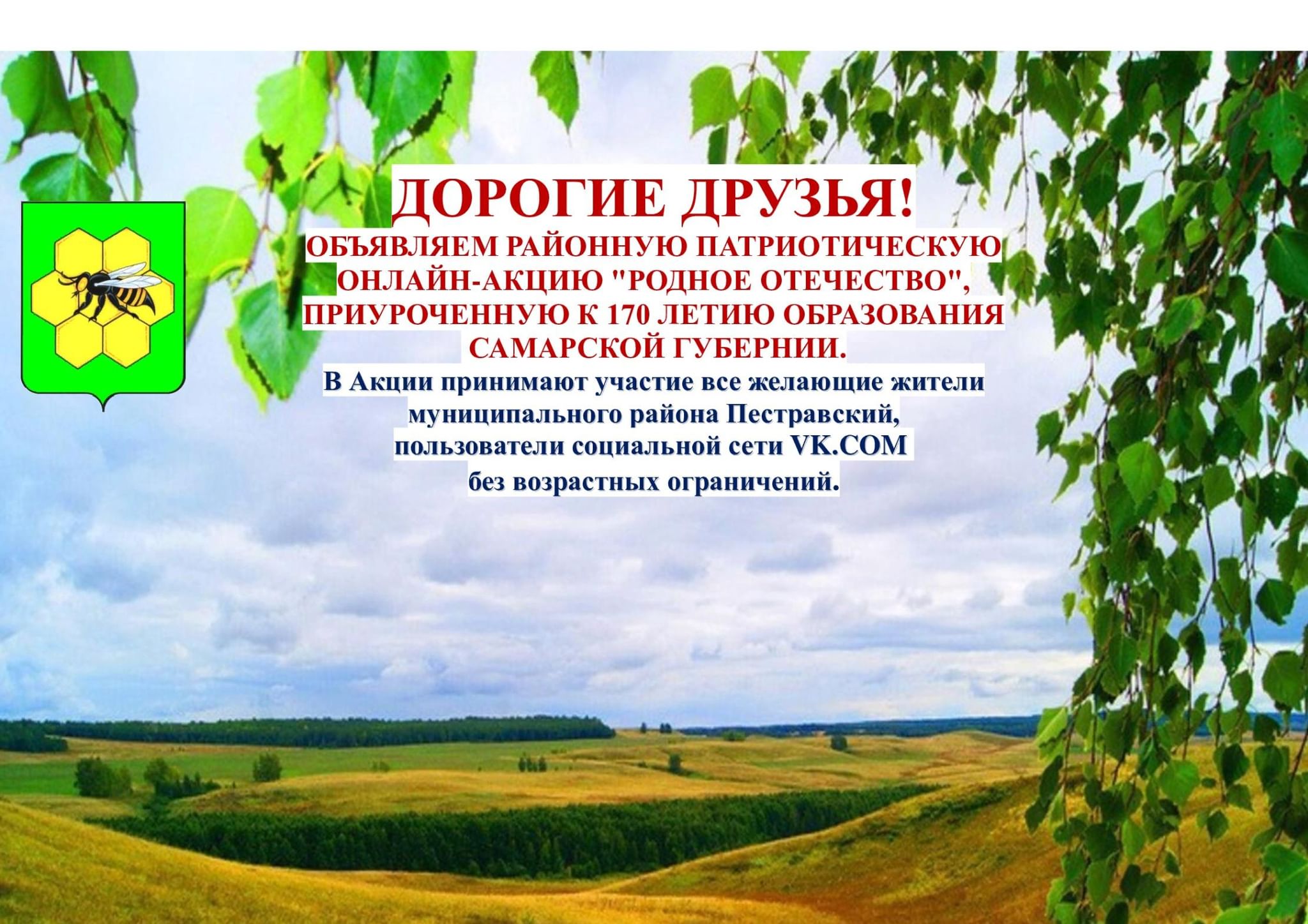 Акция за родное за свое. Родное Отечество. Флаг Пестравского района Самарской области. Значение флага муниципального района Пестравский.