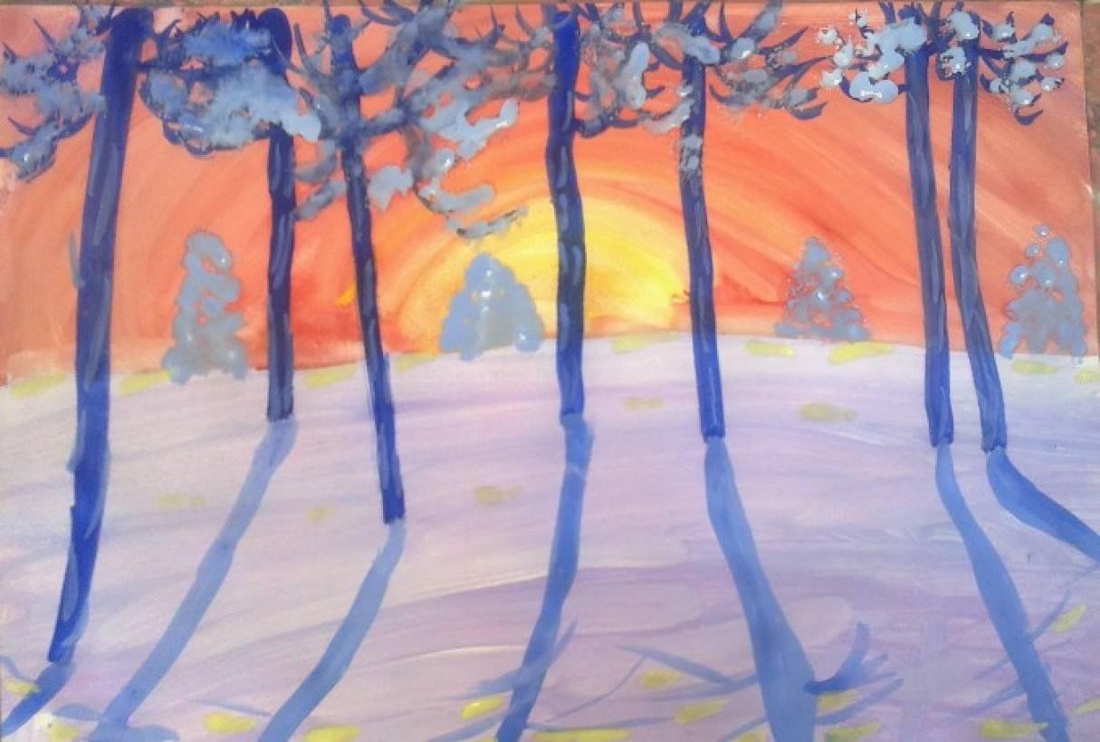 Февраль рисунок 2 класс. Рисование зимний пейзаж. Зимний пейзаж гуашью. Зимний пейзаж гуашью для детей. Зимний пейзаж акварелью для детей