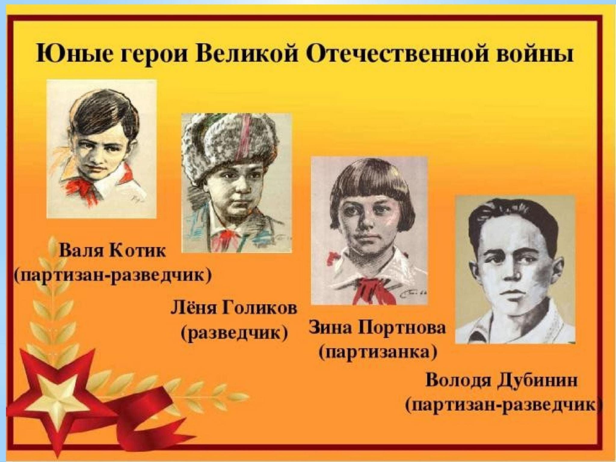 Пионеры Партизаны Великой Отечественной войны 1941-1945