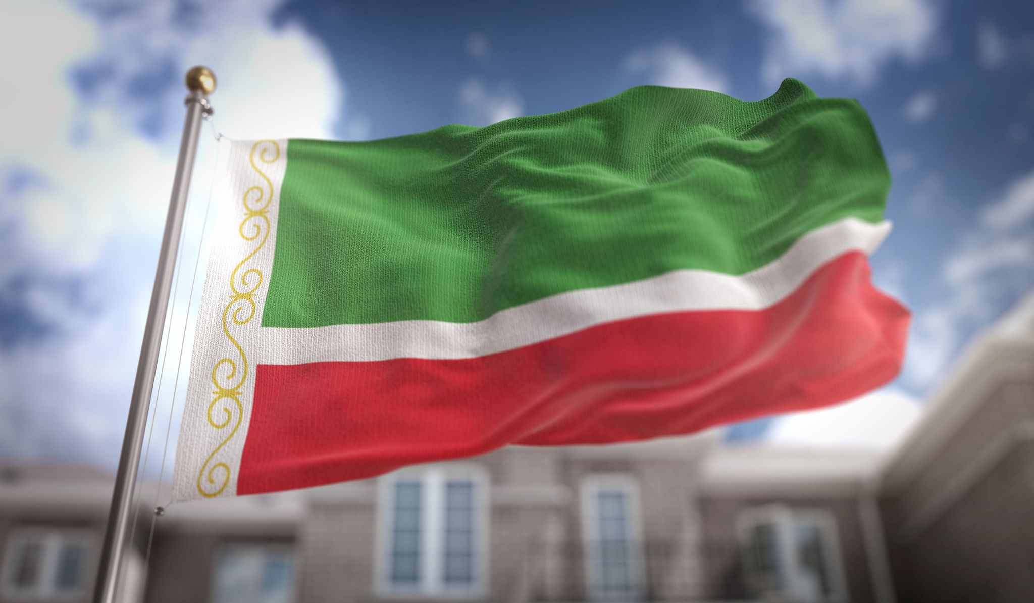 Чеченский флаг фон