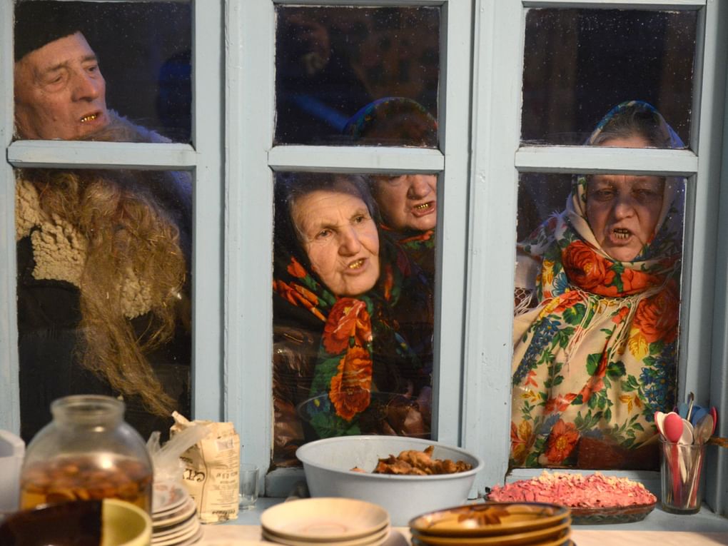 Святочное колядование в белорусской деревне. Гомельская область, Белоруссия, 2016 год. Фотография: Виктор Драчев / ТАСС