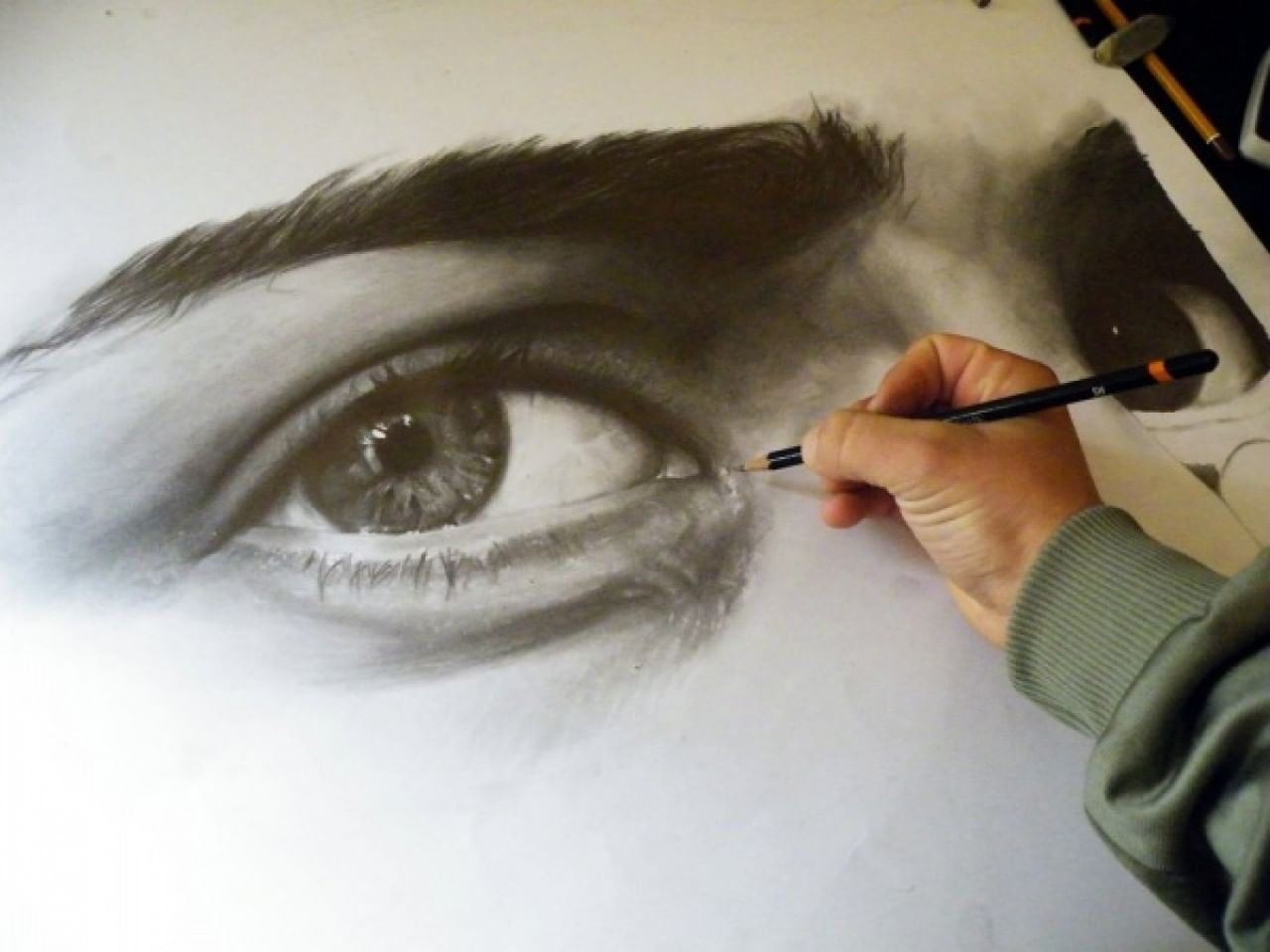 Процесс рисования портрета