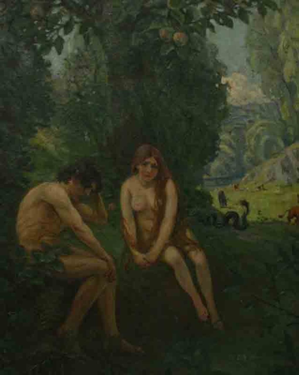 Михаил Боскин. Адам и Ева (фрагмент). 1919. Сергиево-Посадский государственный историко-художественный музей-заповедник, Сергиев Посад, Московская область