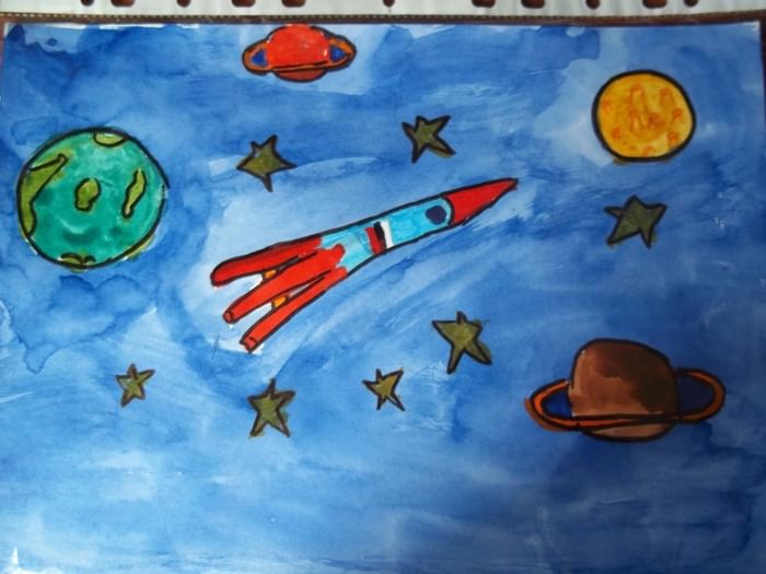 День космонавтики изо 3 класс презентация. Рисунок на тему космос. Рисование для детей космос. Детские рисунки на тему космос. Детские рисунки про космос.