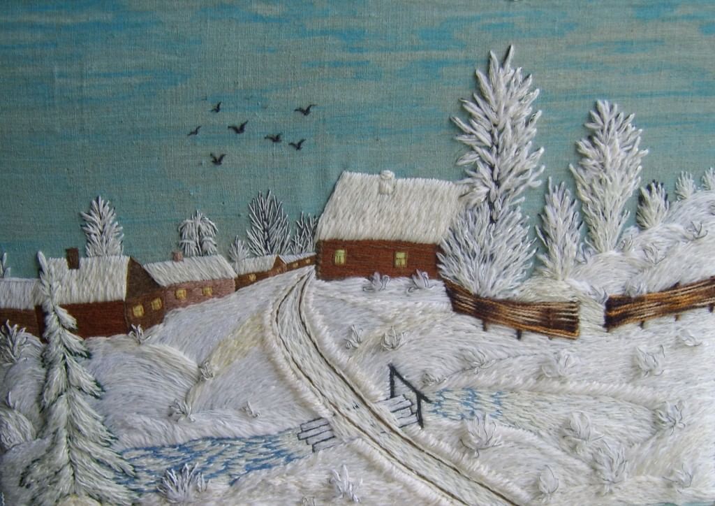 Мастер класс рисуем зимний пейзаж