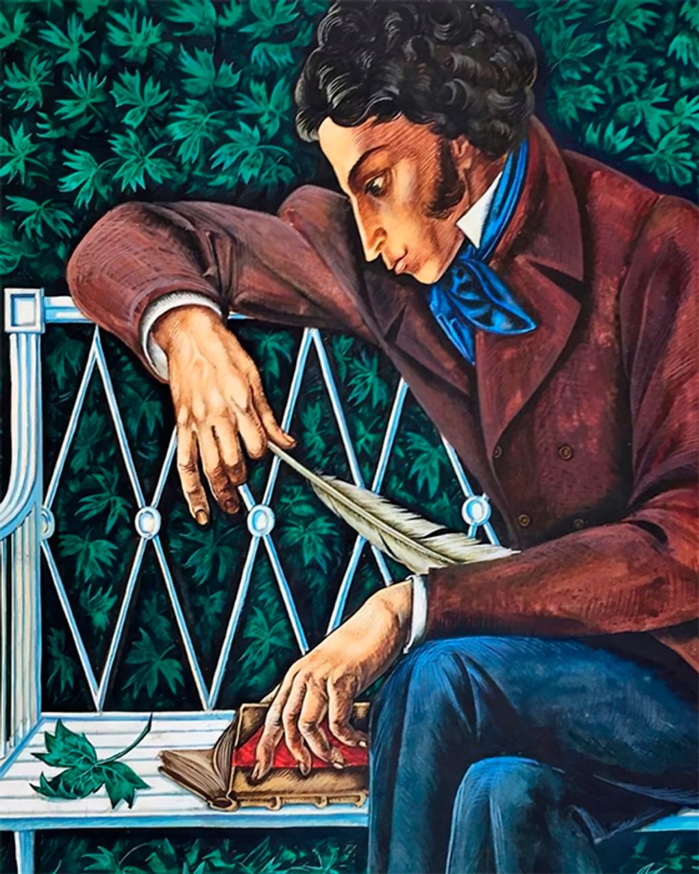 Михаил Ромадин. Портрет Александра Пушкина (фрагмент). 1974. Государственный музей А.С. Пушкина, Москва