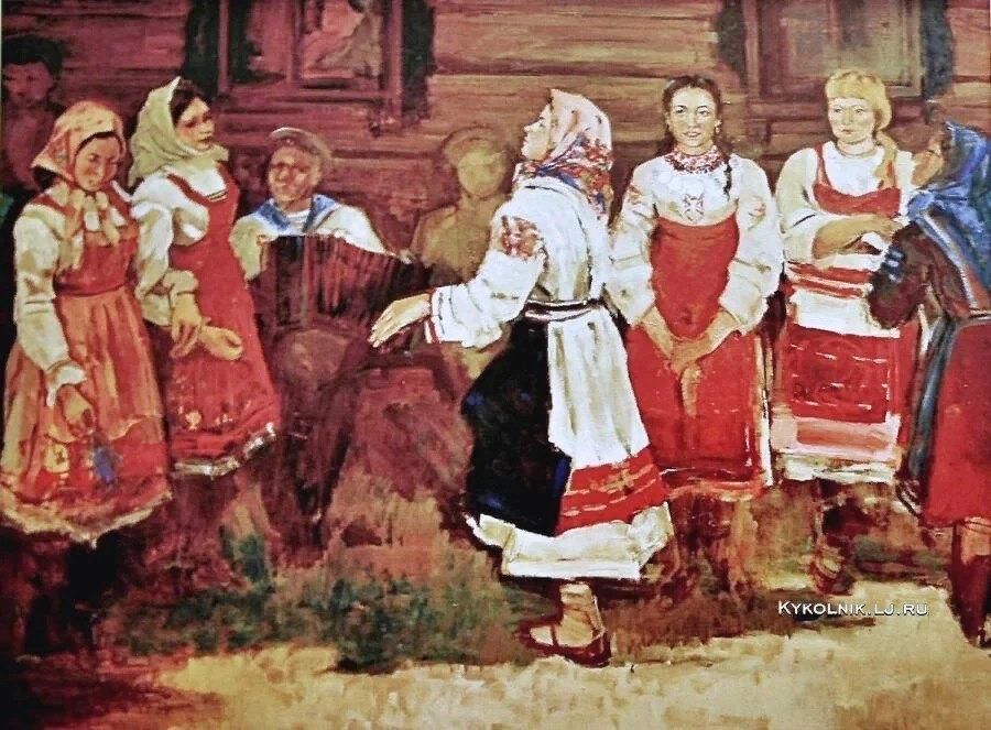 Картинка фольклорные посиделки