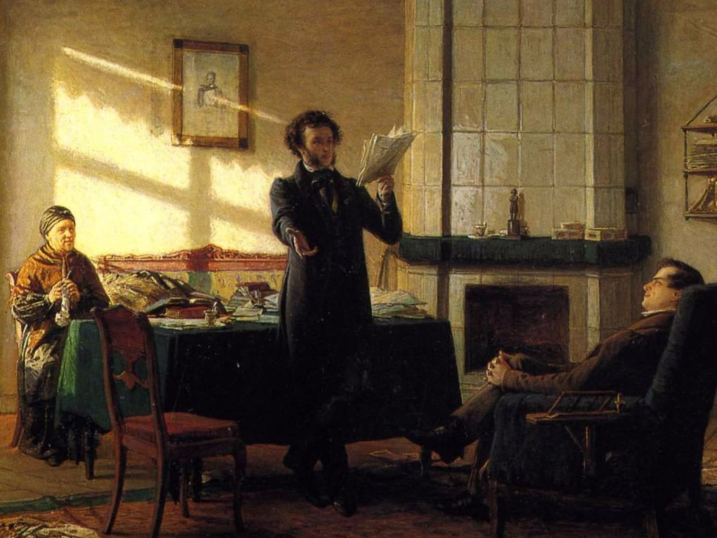 Николай Ге. Александр Пушкин в селе Михайловском (фрагмент). 1875. Харьковский художественный музей, Харьков, Украина