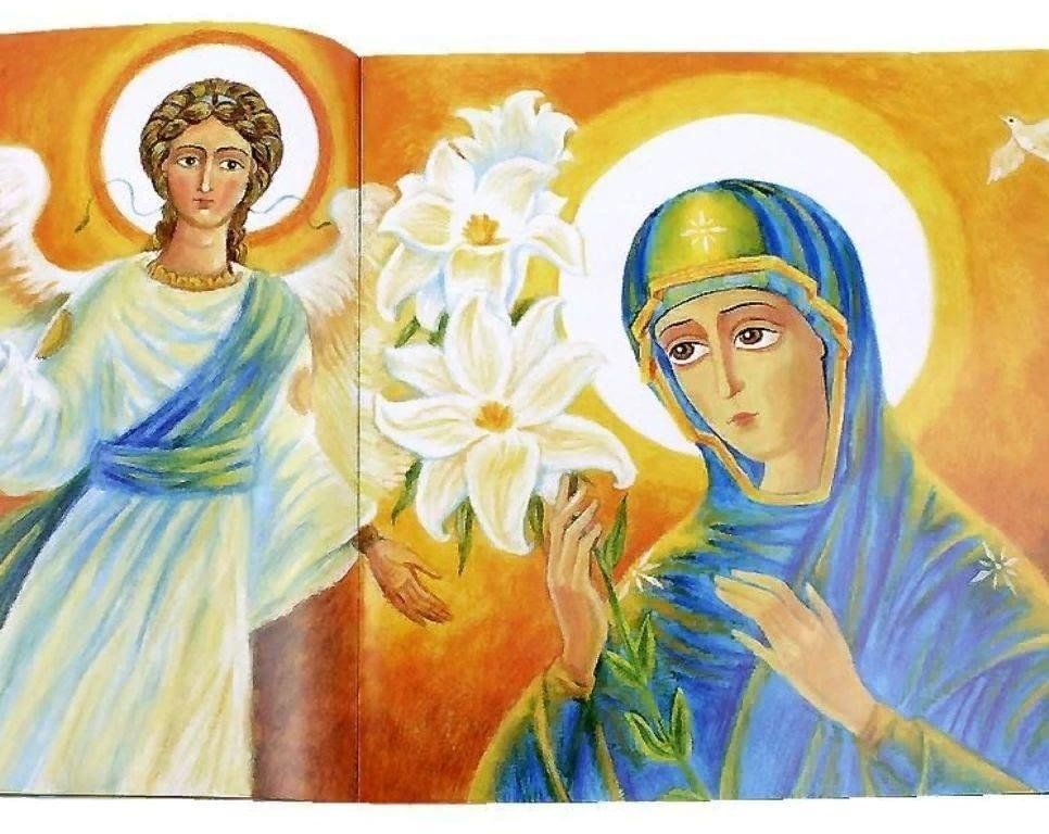 Воскресный ангел. Благовещение Девы Марии белая Лилия.
