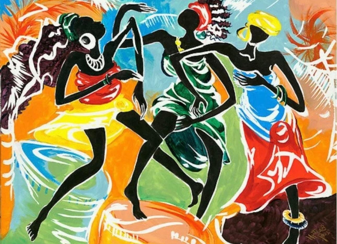Картина танец африканские