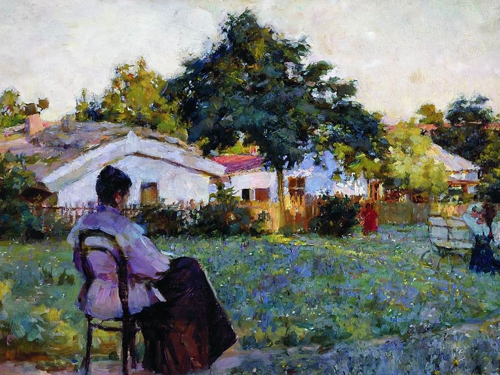 Кириак Костанди. На даче. Полдень (фрагмент). 1892. Одесский национальный художественный музей, Одесса, Украина