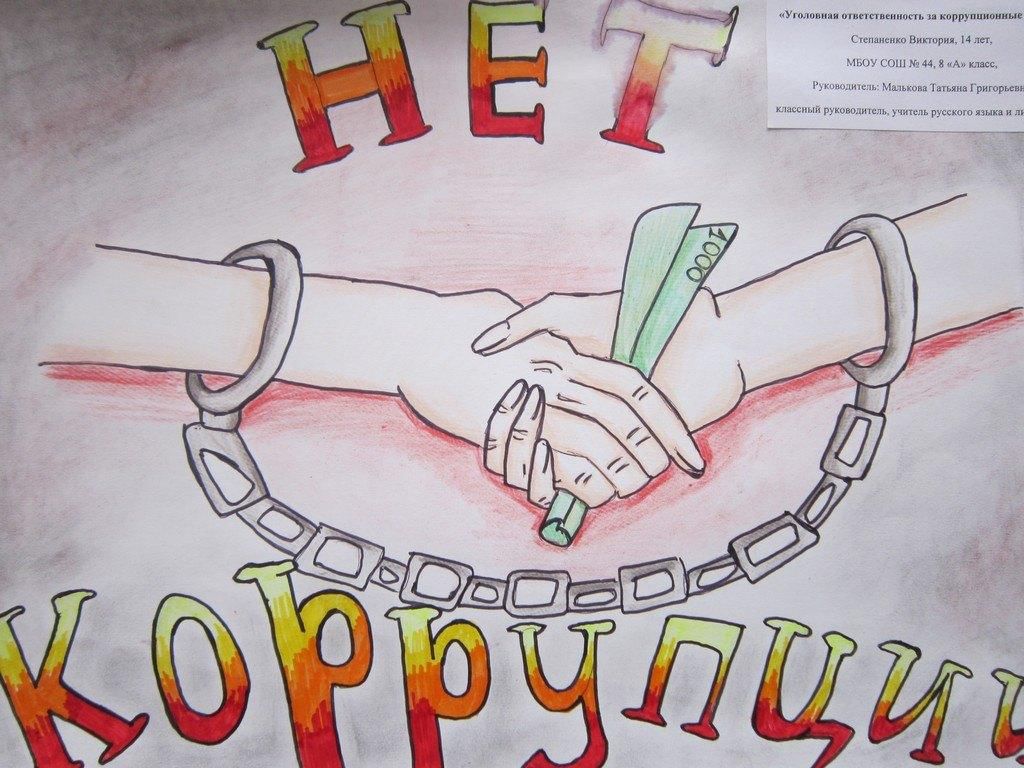 Рисунок на тему нет коррупции