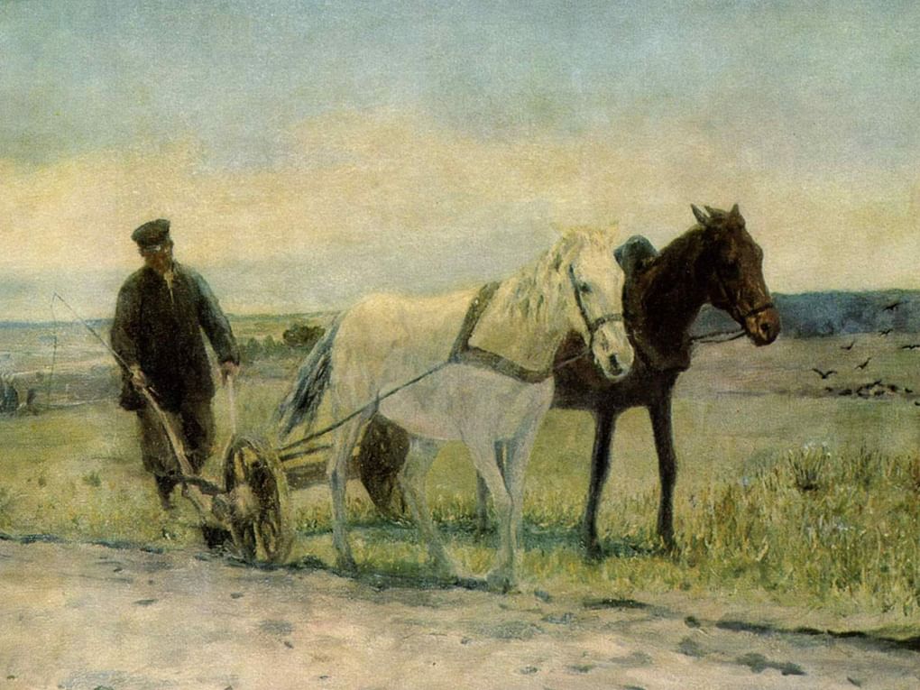 Николай Пимоненко. Пахарь (фрагмент). 1890-е. Частное собрание