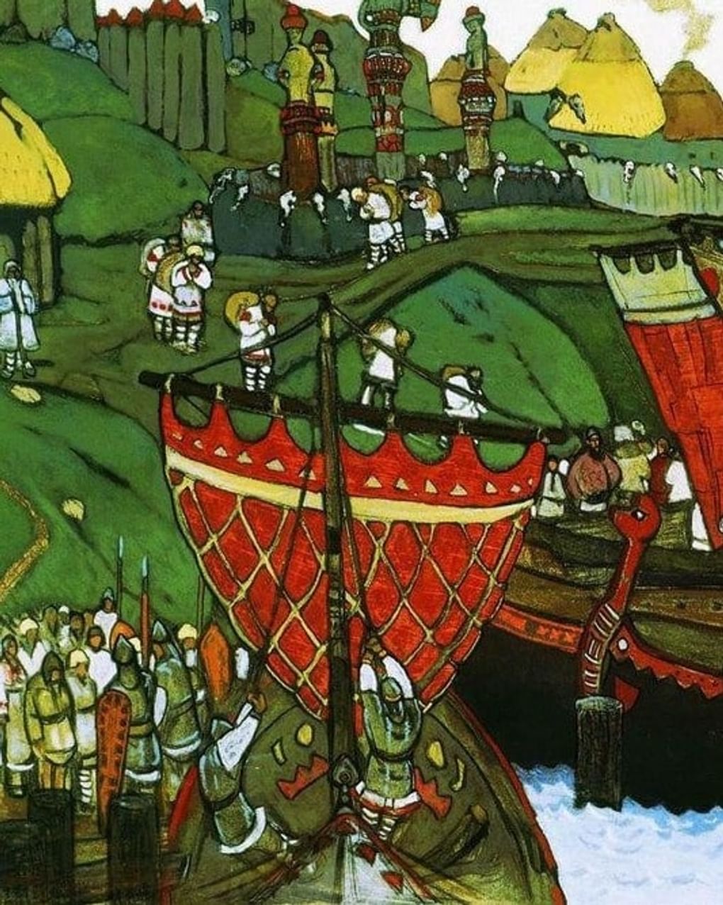 Николай Рерих. Славяне на Днепре (фрагмент). 1905. Государственный Русский музей, Санкт-Петербург