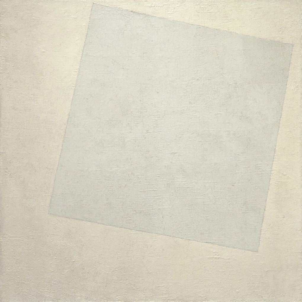 Казимир Малевич. Белое на белом (Белый квадрат). 1918. Нью-йоркский Музей современного искусства, Нью-Йорк, США