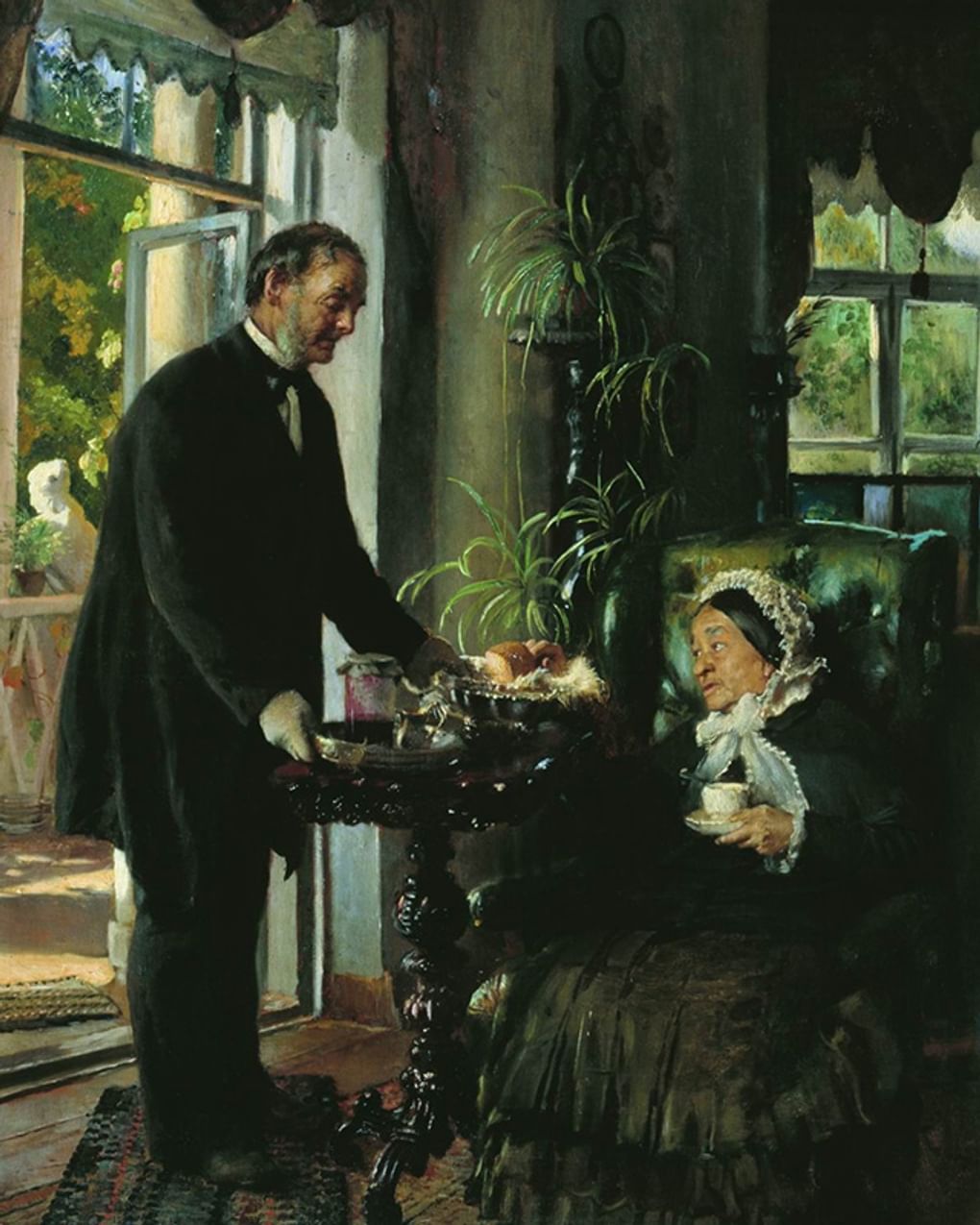 Константин Маковский. Помещица (фрагмент). 1886. Сумской художественный музей им. Никанора Онацкого, Сумы, Украина