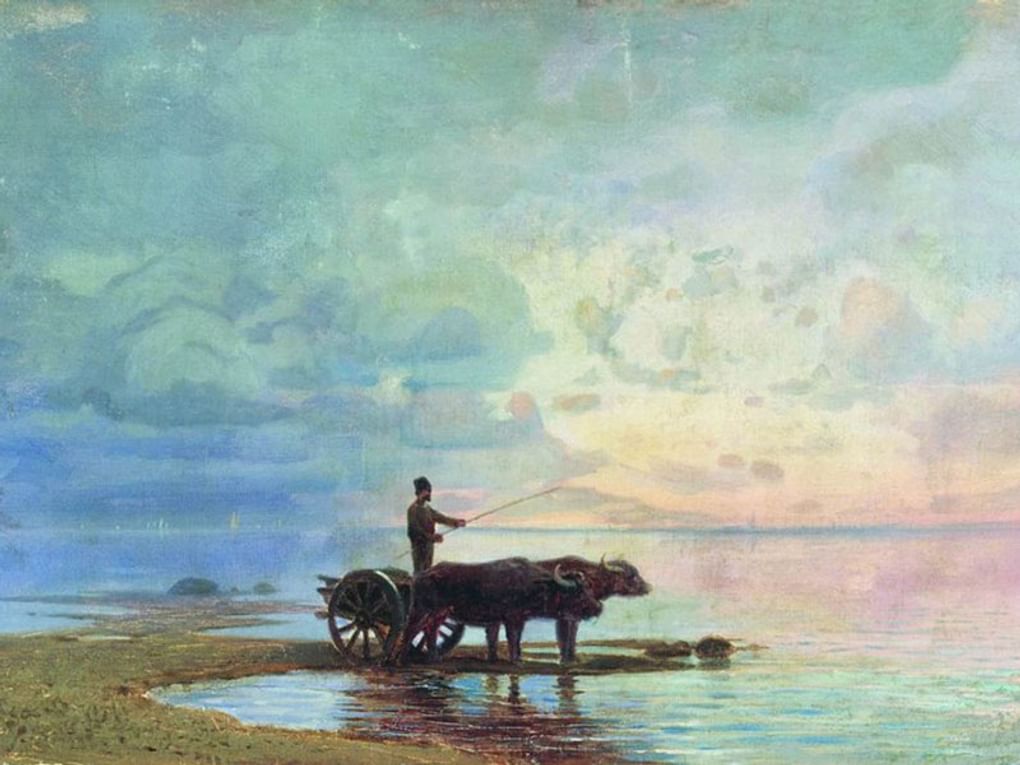 Федор Васильев. На берегу моря (фрагмент). 1873. Тюменский музей изобразительных искусств, Тюмень