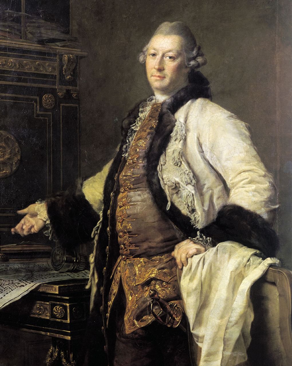 Дмитрий Левицкий. Портрет архитектора Александра Кокоринова (фрагмент). 1769. Государственный Русский музей, Санкт-Петербург