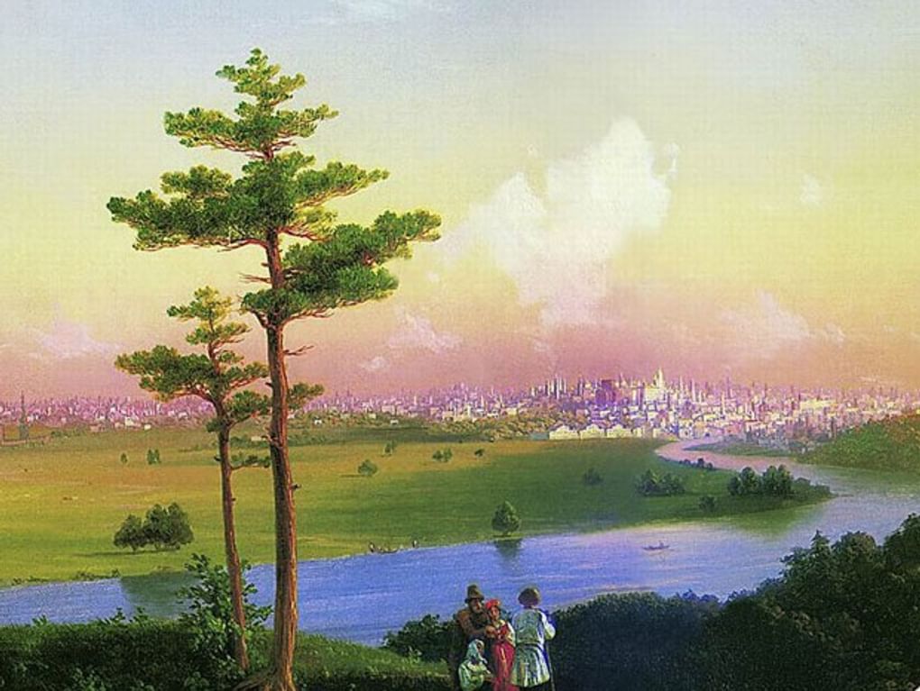 Иван Айвазовский. Вид на Москву с Воробьевых гор. 1849. Государственный Русский музей, Санкт-Петербург