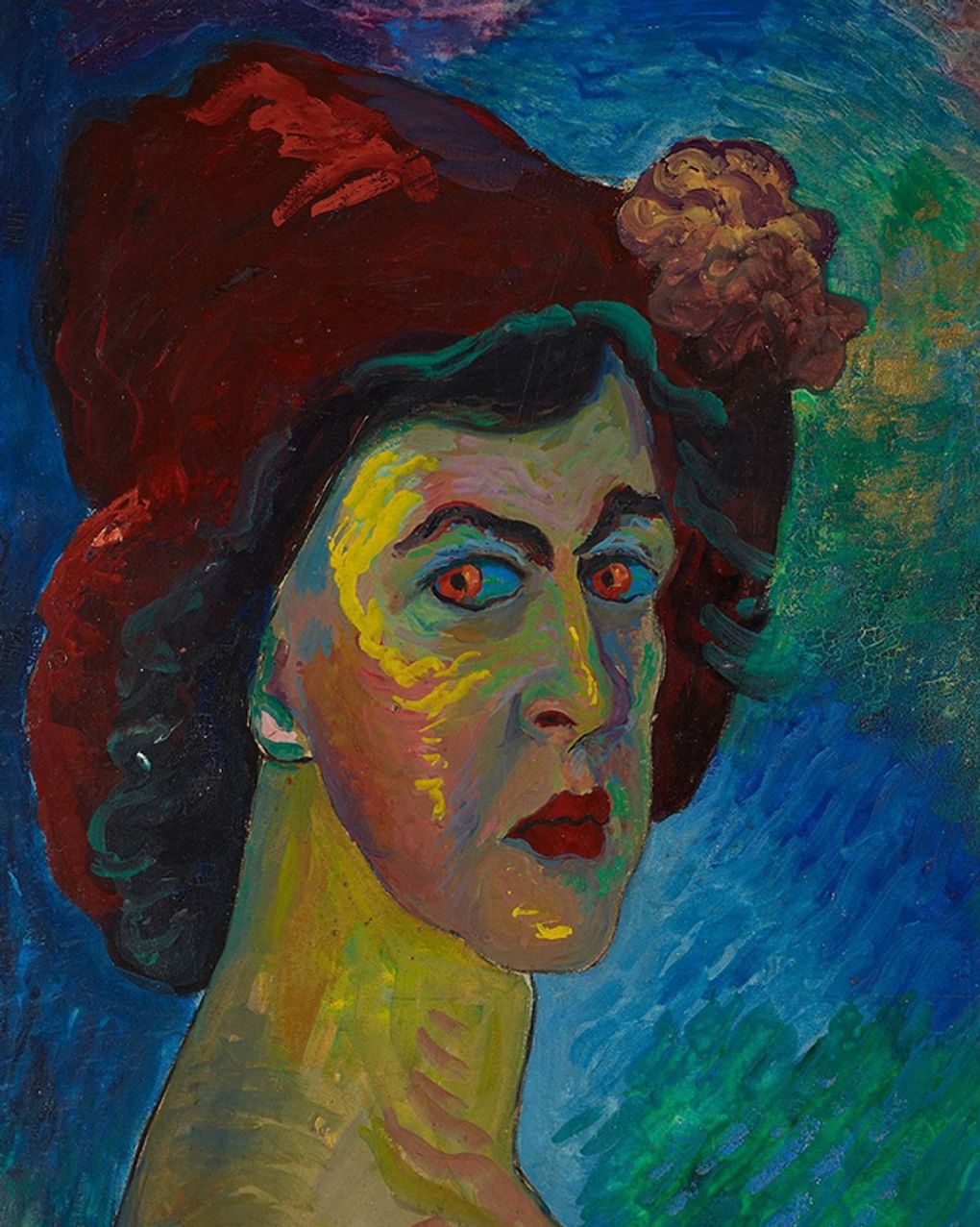 Марианна Веревкина. Автопортрет (фрагмент). 1910. Частное собрание
