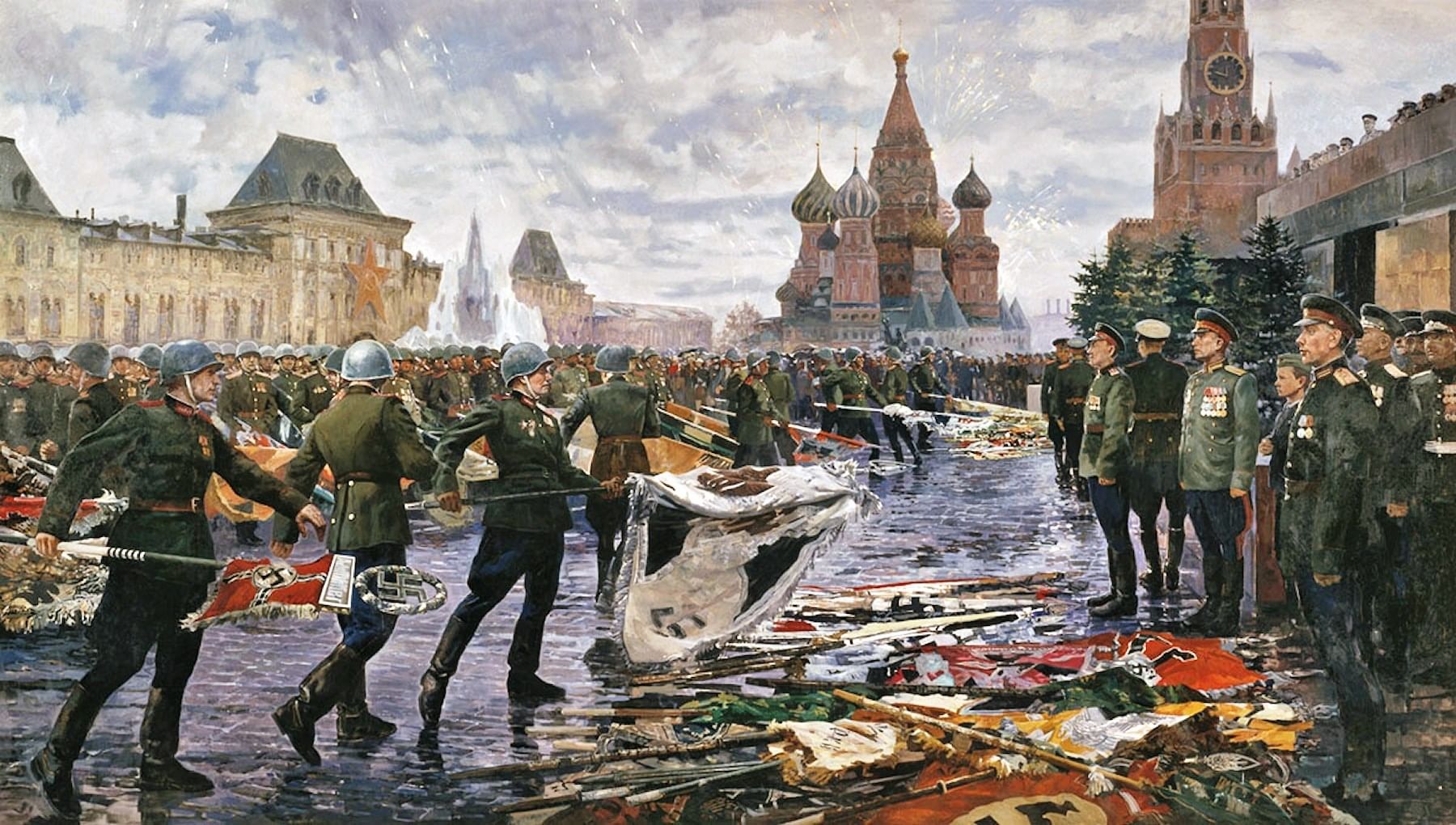 Мавзолей Ленина парад Победы 1945